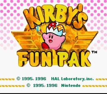 Kirby's Fun Pak (Europe) screen shot title